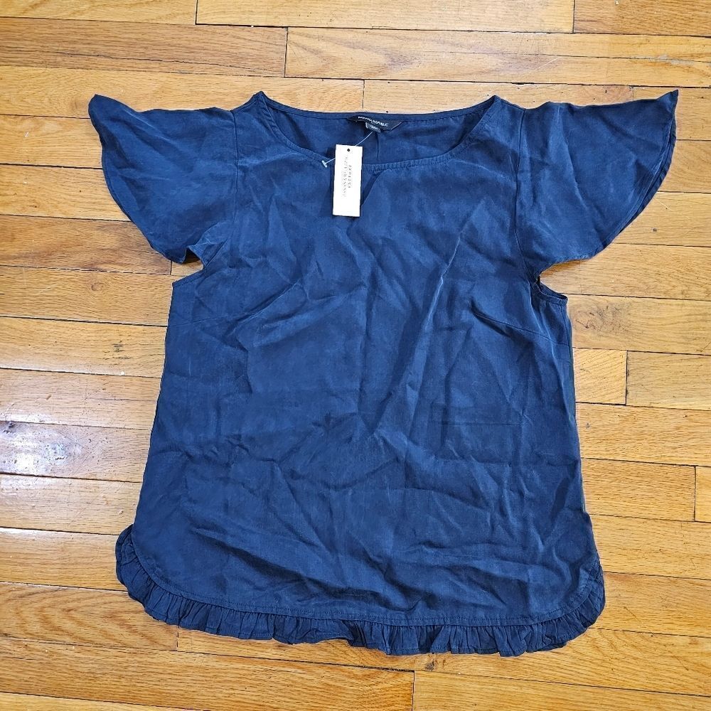 Banana Republic Gray Short Sleeve Top XS